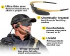 ICE E SS Military Tactical Sunglasses Anti UV 3 Lenses With Optical Holder And Hard Case Khaki Color